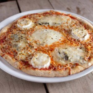 Sans gluten pizza en livraison de repas à domicile et click & collect avec LYON Eats